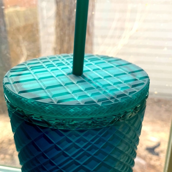 ONE Starbucks 2023 Spring Teal Jeweled Green Blue Ombre Cold Cup Tumbler - Picture 6 of 6
